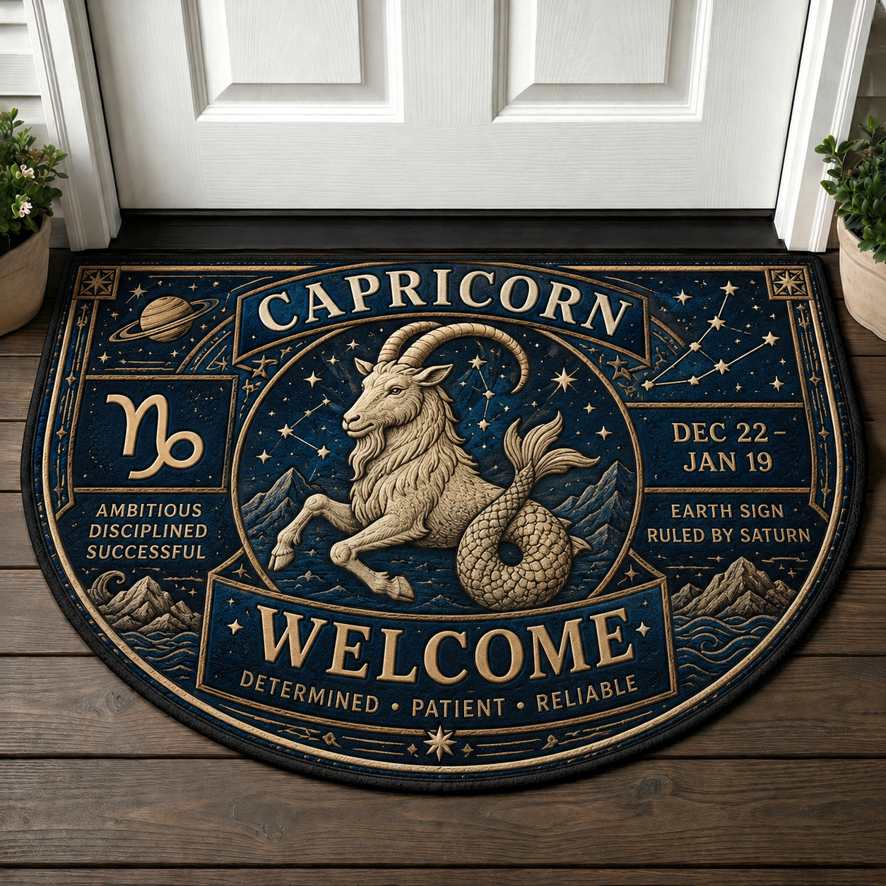Gemini Zodiac Welcome Mat - Twin Astrology Celestial Welcome Doormat - 5to9vibe