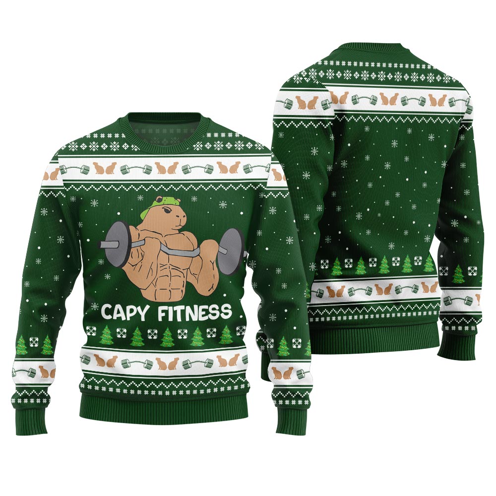 Capy Fitness Funny Ugly Christmas Sweater