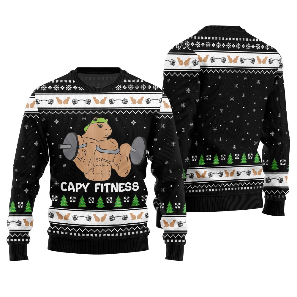 Capy Fitness Funny Ugly Christmas Sweater