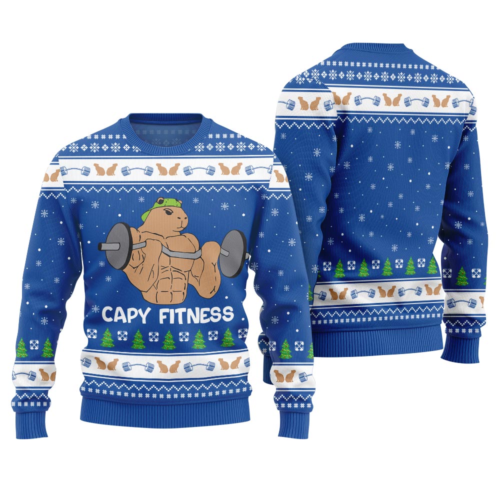 Capy Fitness Funny Ugly Christmas Sweater
