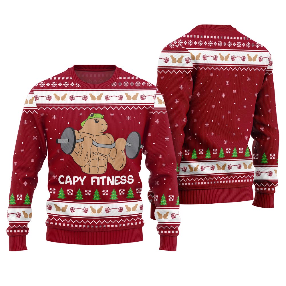 Capy Fitness Funny Ugly Christmas Sweater