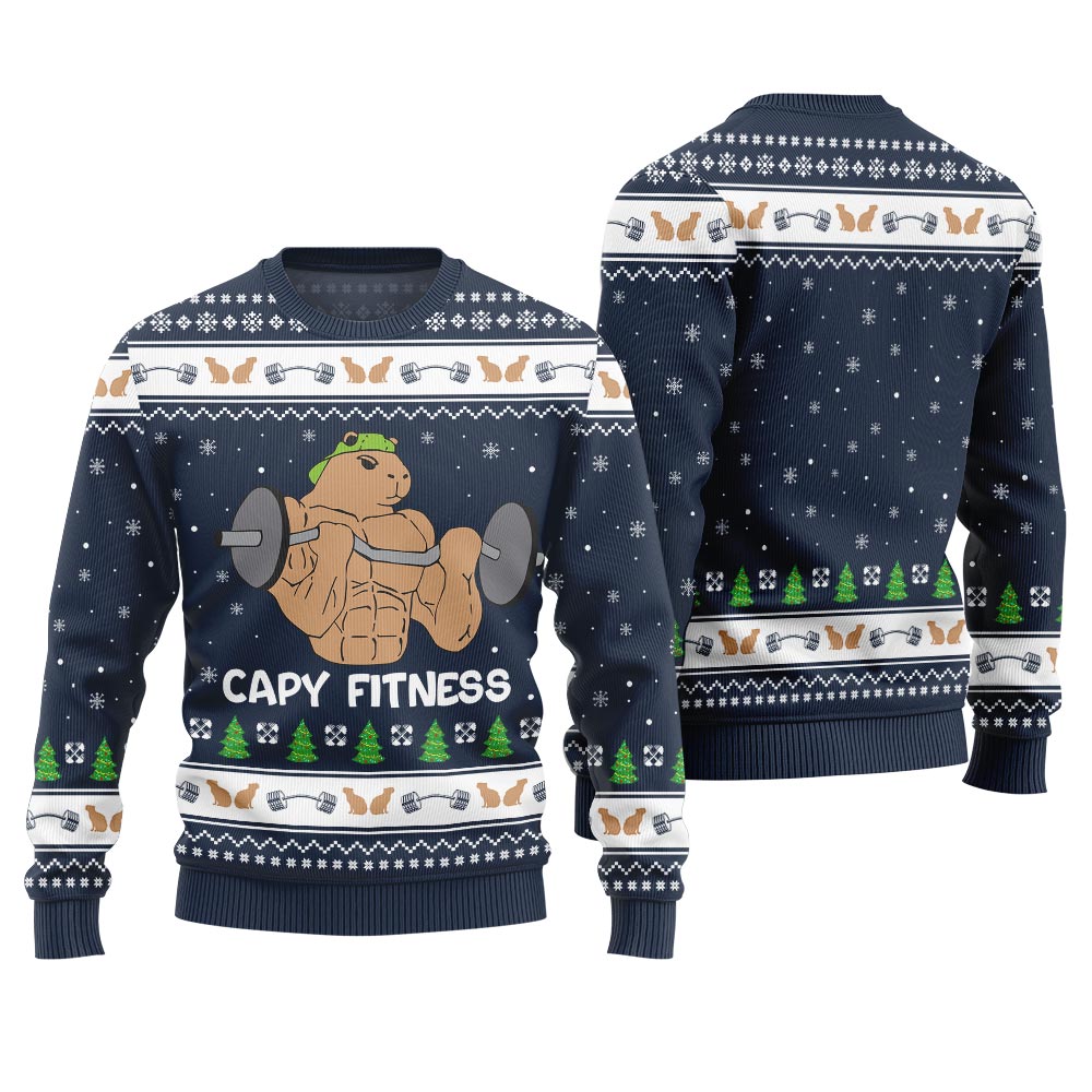 Capy Fitness Funny Ugly Christmas Sweater