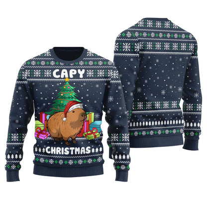 Capybara Funny Christmas Sweater