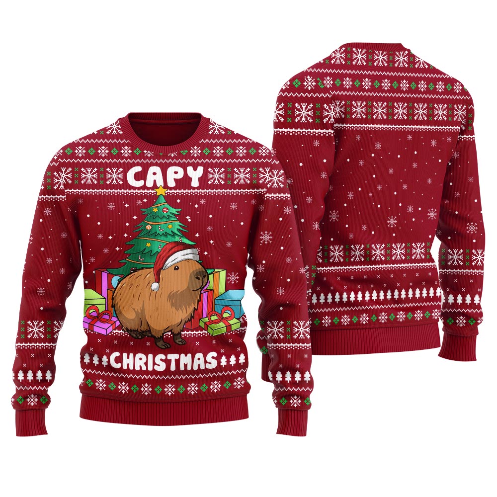 Capybara Funny Christmas Sweater