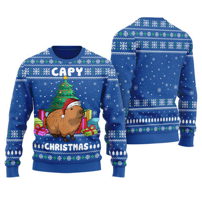 Capybara Funny Christmas Sweater