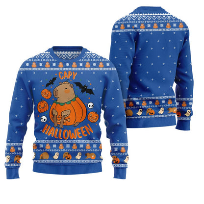 Capybara Halloween Ugly Christmas Sweater