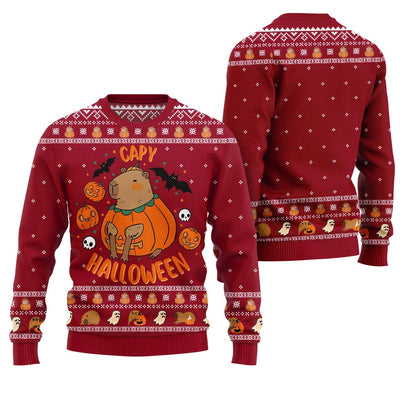Capybara Halloween Ugly Christmas Sweater
