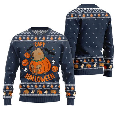Capybara Halloween Ugly Christmas Sweater