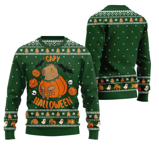 Capybara Halloween Ugly Christmas Sweater