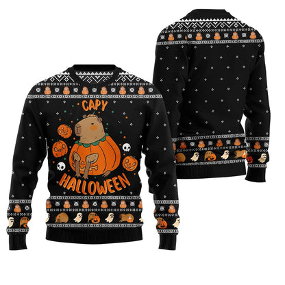 Capybara Halloween Ugly Christmas Sweater
