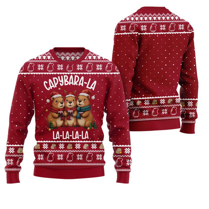 Capybara La La La Funny Xmas Sweater