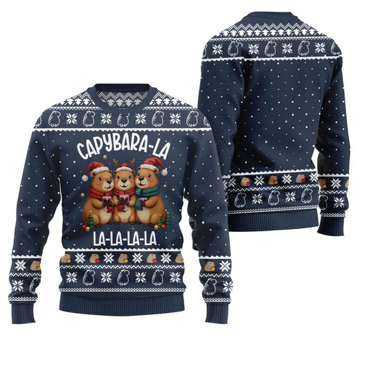 Capybara La La La Funny Xmas Sweater