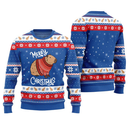 Capybara Merry Christmas Ugly Sweater
