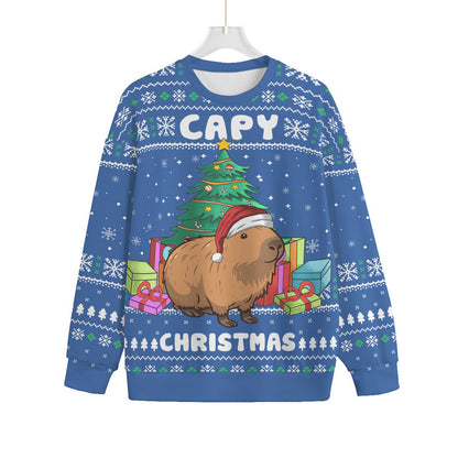 Capybara Women's Oversized Ugly Christmas Sweater