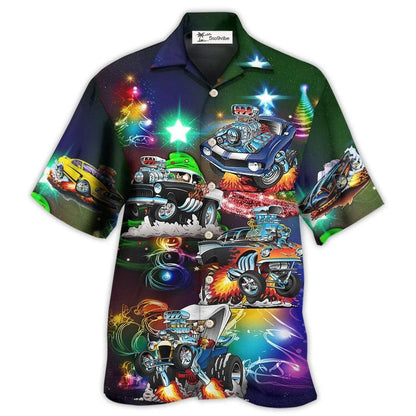Hawaiian Shirt / Adults / S Car Stunning Merry Christmas - Hawaiian Shirt 