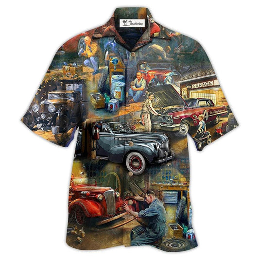 Hawaiian Shirt / Adults / S Car Fix Life Vintage - Hawaiian Shirt 