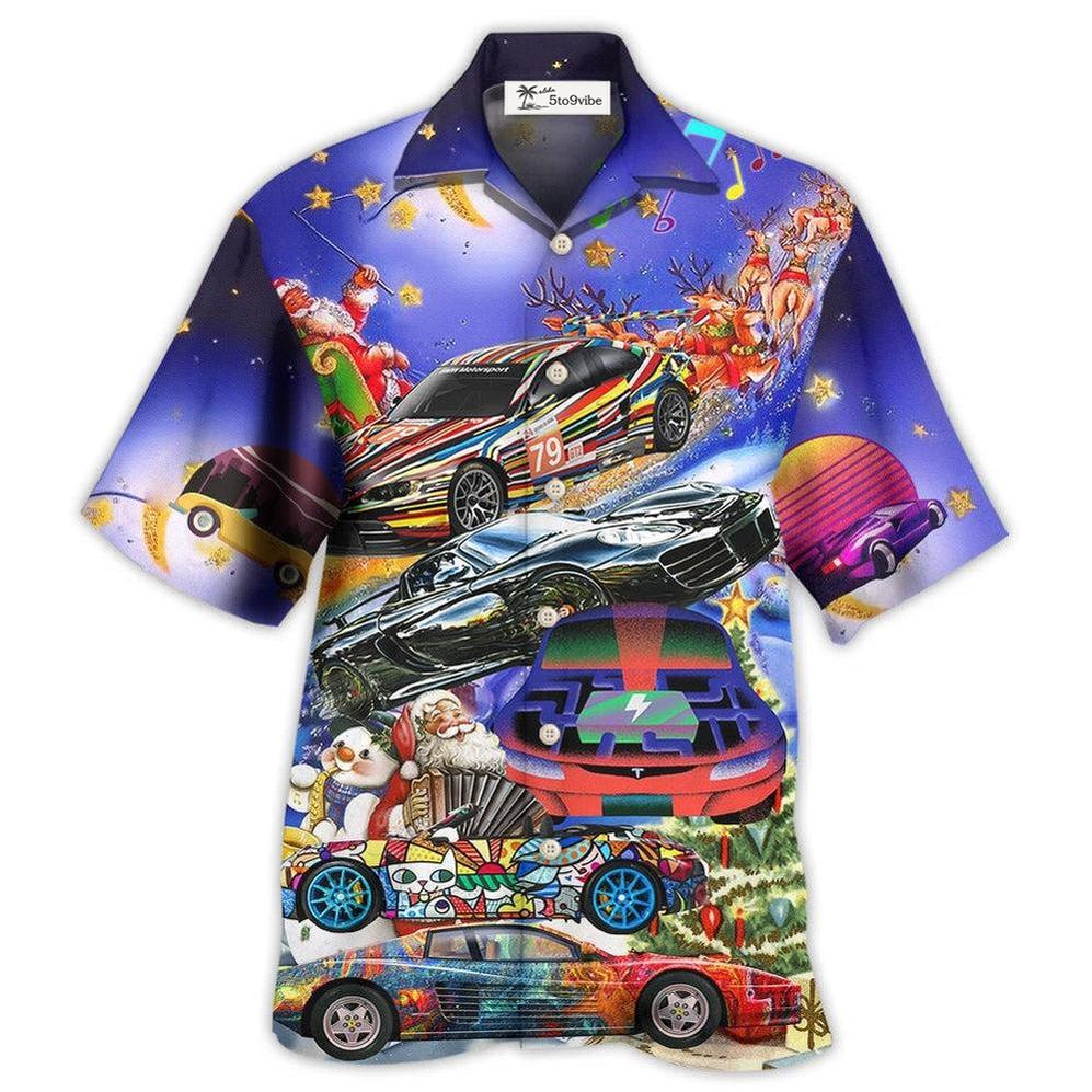 Hawaiian Shirt / Adults / S Car Funny For Christmas Merry Night - Hawaiian Shirt 