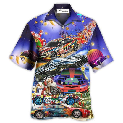 Hawaiian Shirt / Adults / S Car Funny For Christmas Merry Night - Hawaiian Shirt 
