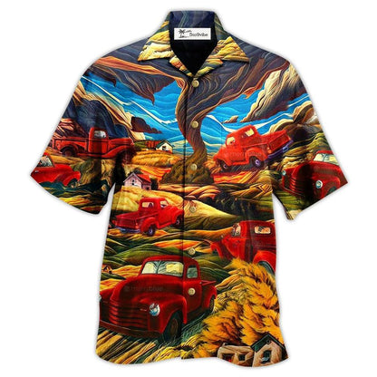 Hawaiian Shirt / Adults / S Car Love Red Mountain - Hawaiian Shirt 