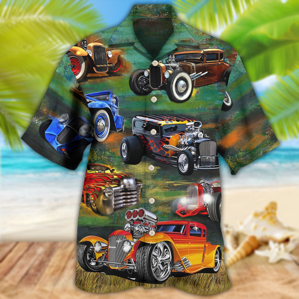 Car Luxury Retro Vintage Style - Hawaiian Shirt 