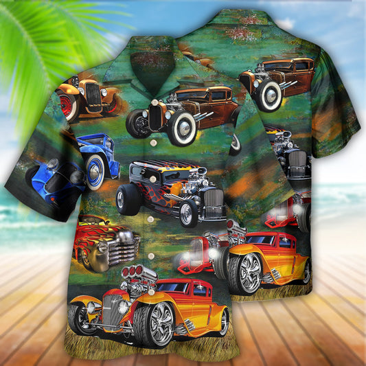 Car Luxury Retro Vintage Style - Hawaiian Shirt 