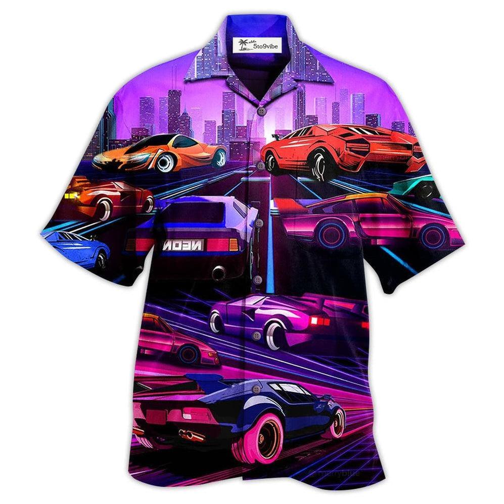 Hawaiian Shirt / Adults / S Car Modern Purple - Hawaiian Shirt 