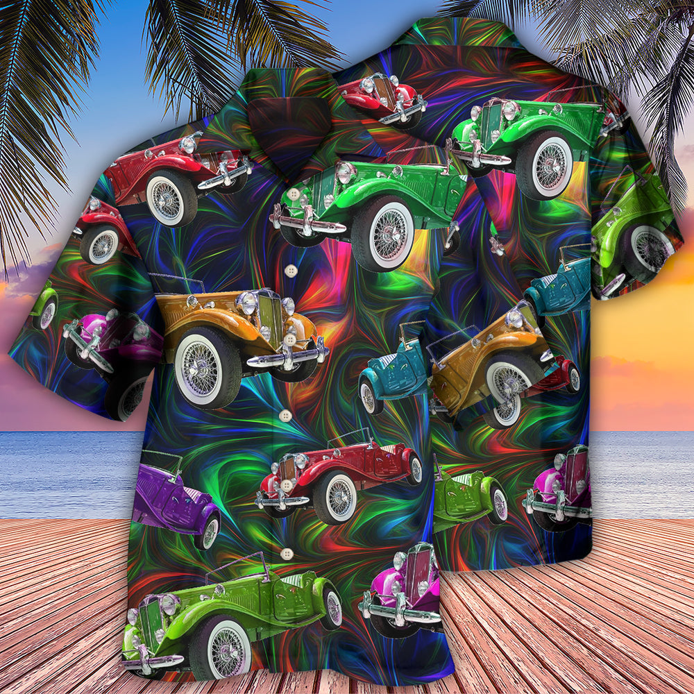Car Retro Colorful Vibe - Hawaiian Shirt 