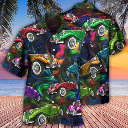 Car Retro Colorful Vibe - Hawaiian Shirt 