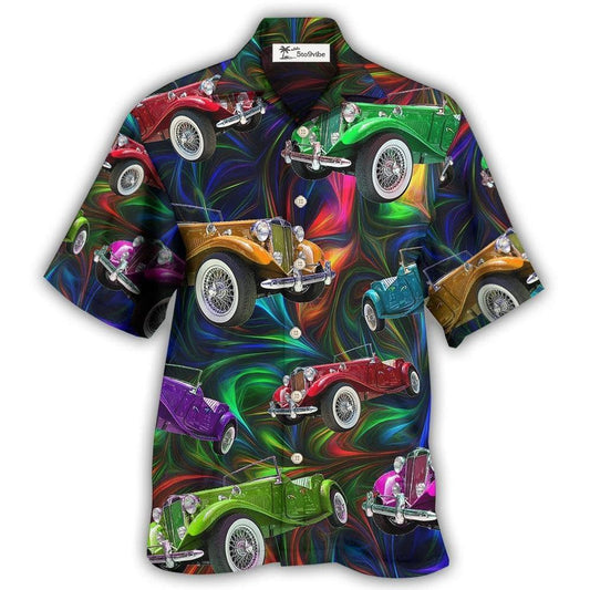 Car Retro Colorful Vibe - Hawaiian Shirt 