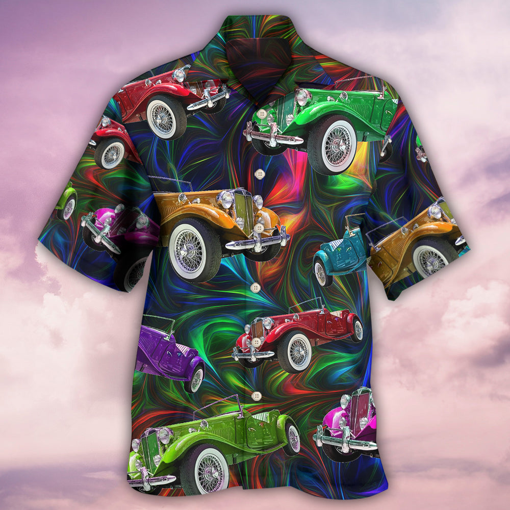 Car Retro Colorful Vibe - Hawaiian Shirt 
