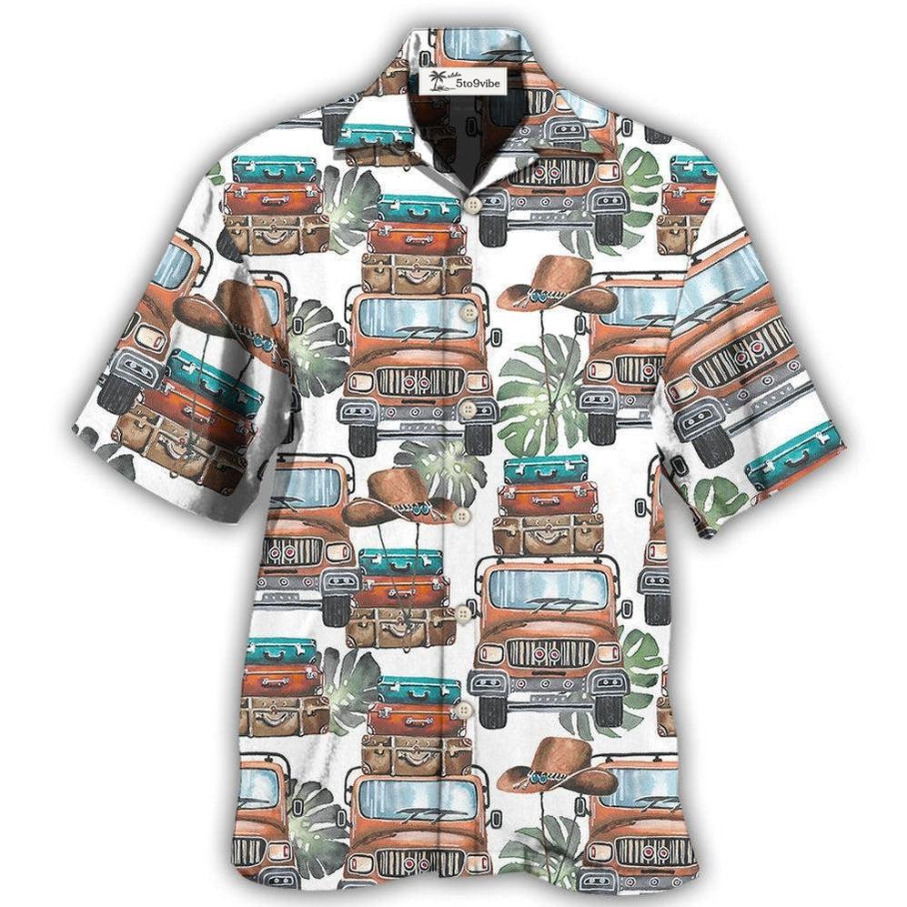 Hawaiian Shirt / Adults / S Car And Luggage Tropical Leaf - Hawaiian Shirt 