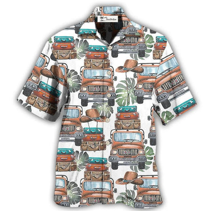Hawaiian Shirt / Adults / S Car And Luggage Tropical Leaf - Hawaiian Shirt 