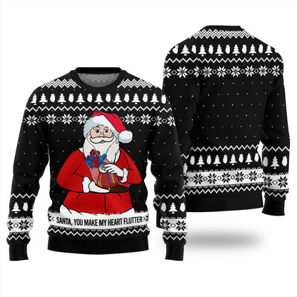 Cardiologist Ugly Christmas Sweater You Make My Heart Flutter
