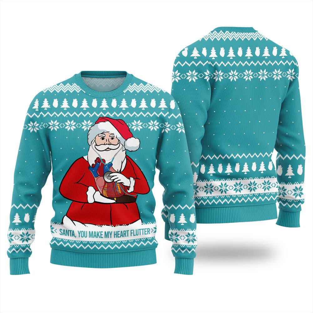 Nice List Cardiologist Ugly Christmas Sweater