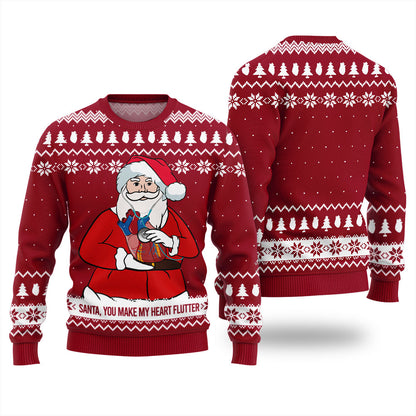 Cardiologist Ugly Christmas Sweater You Make My Heart Flutter