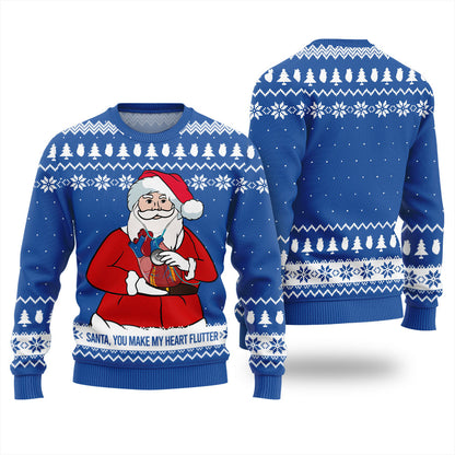 Cardiologist Ugly Christmas Sweater You Make My Heart Flutter
