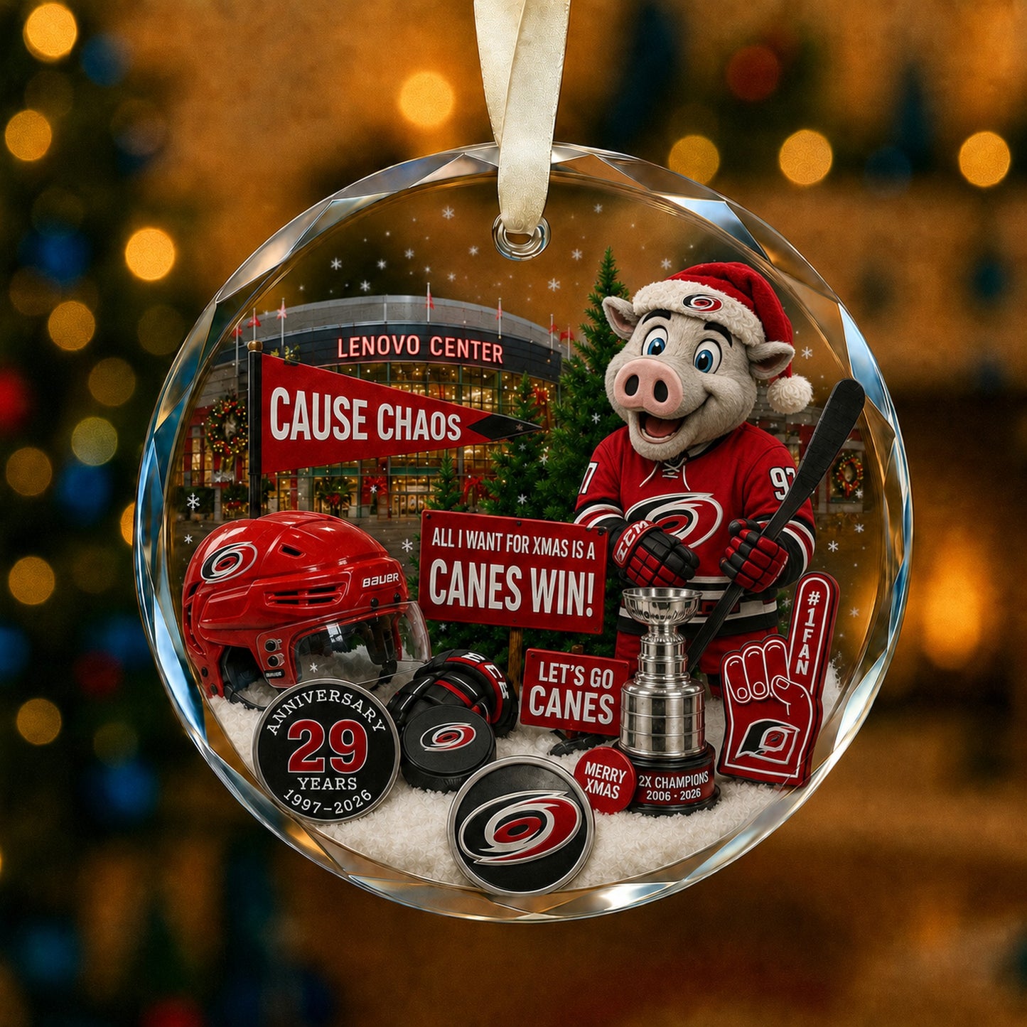 All Hockey Teams Christmas Glass Ornament With Gift Box Trending - 5to9vibe