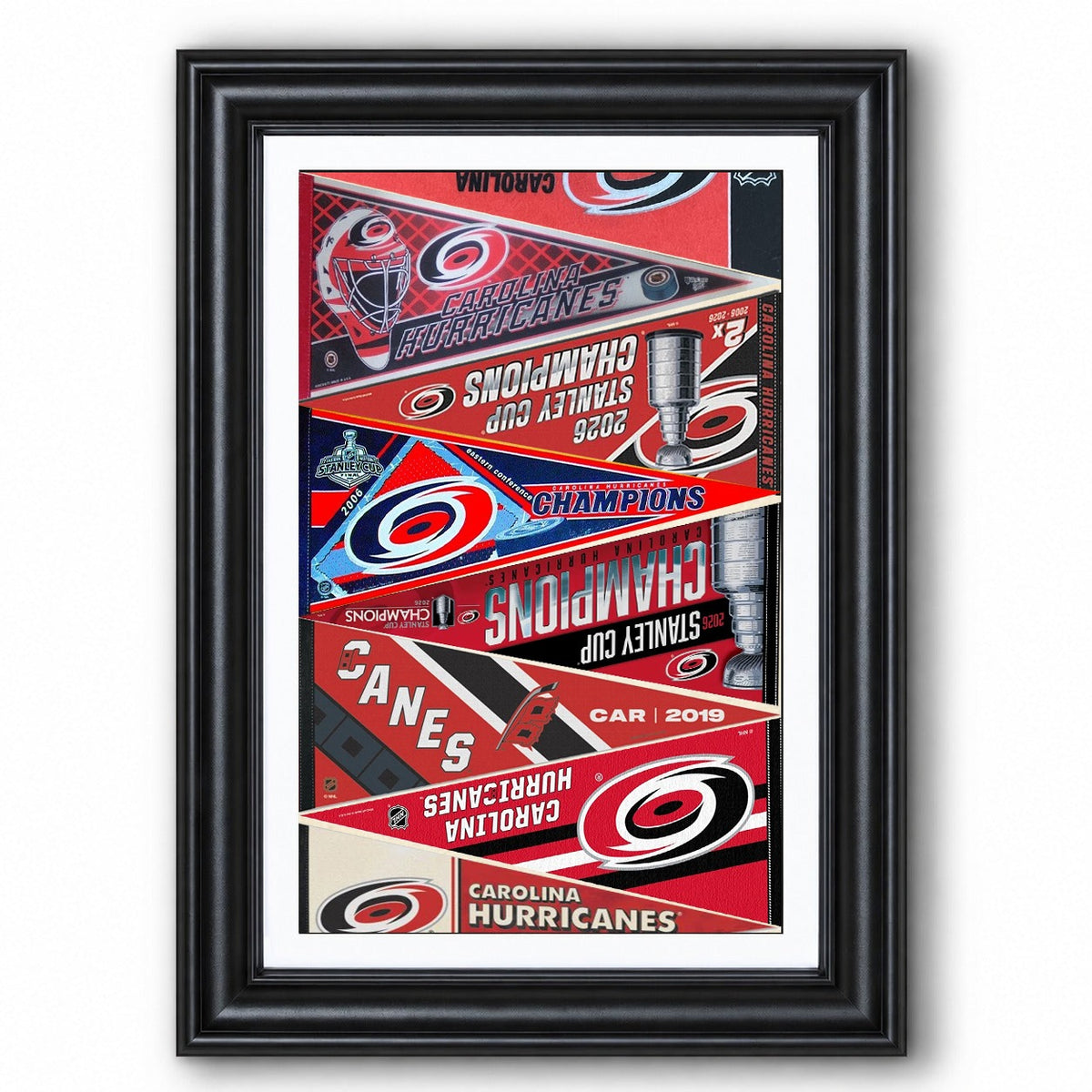 All Hockey Teams Vintage Pennant Anniversary For Fans No Frame Vertical Poster - 5to9vibe