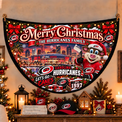 All Hockey Teams Personalized Christmas Night Bunting Flag - 5to9vibe