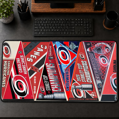 All Hockey Teams Vintage Pennant Anniversary For Fans Desk Mat Mouse Pad Trending - 5to9vibe