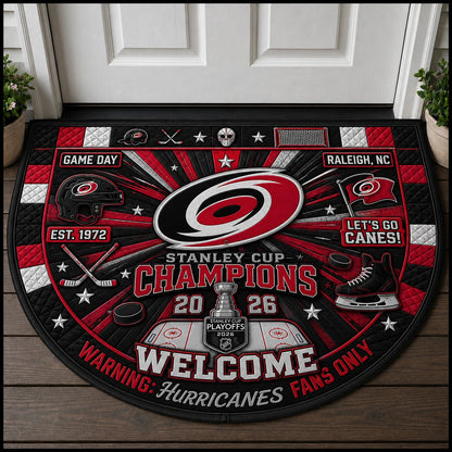 Hockey All Teams Custom Quilted Print Premium Welcome Mat – Personalized Baseball Doormat