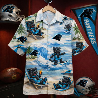 Camisa Hawaiana Unisex CP Football Mascot Beach Viber para Hombres y Mujeres