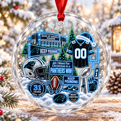 All Football Teams Christmas Stadium Snow Vibe Glass Ornament With Gift Box - 5to9vibe