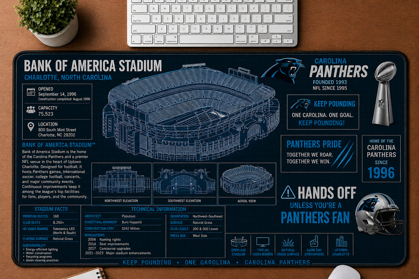 All Football Stadium BluePrint Desk Mat Mouse Pad Plus Size Trending - 5to9vibe