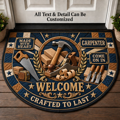 Carpenter Personalized Half Round Mat | 5To9Vibe