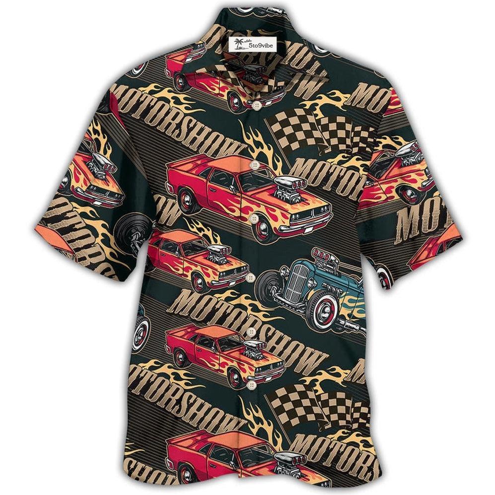 Hawaiian Shirt / Adults / S Car Racing Motorshow Fire - Hawaiian Shirt 