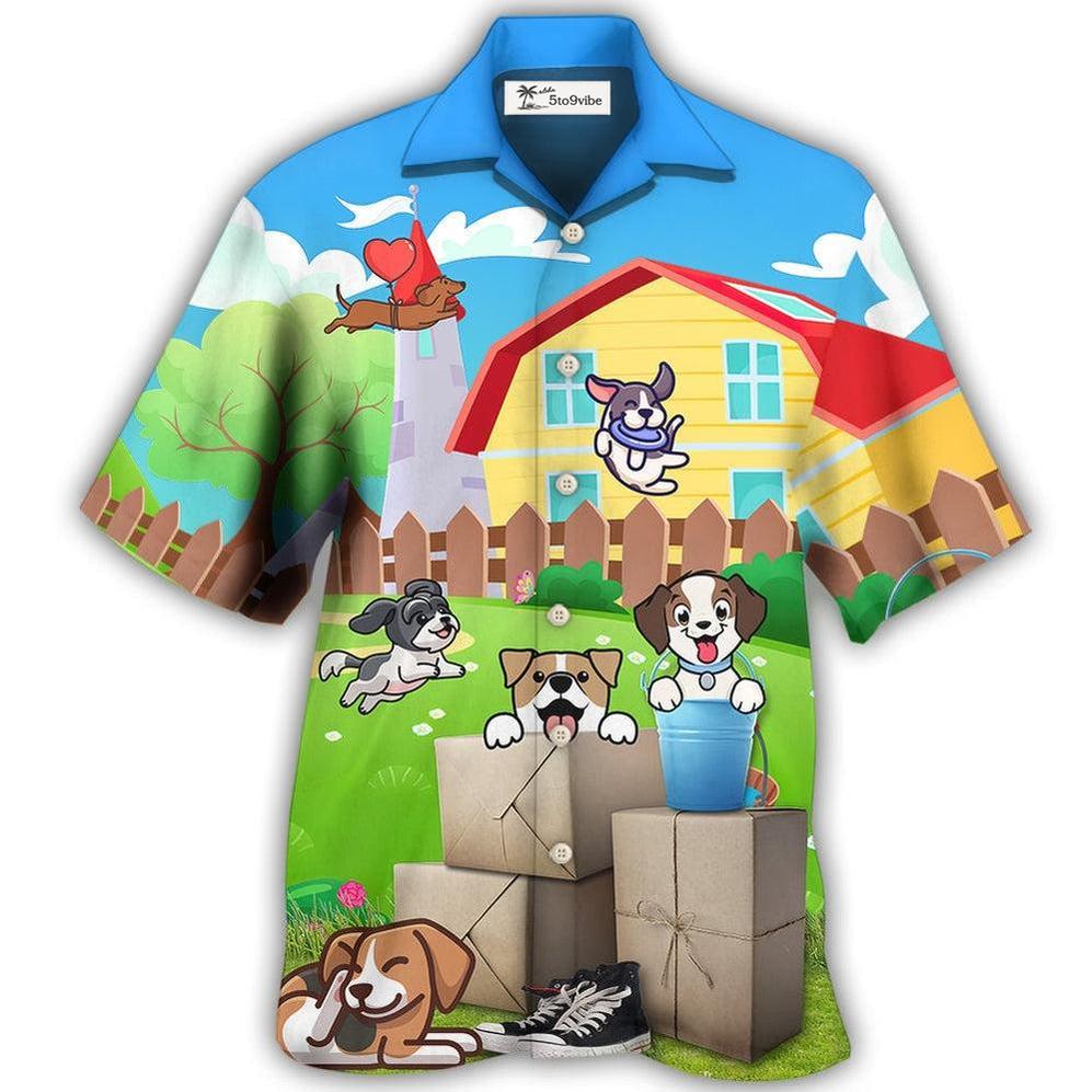Hawaiian Shirt / Adults / S Cartoon Funny Dog - Hawaiian Shirt 