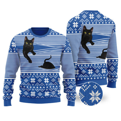 Cat Christmas Sweater Royal | Funny ugly christmas sweater - Funny Ugly Christmas Sweater