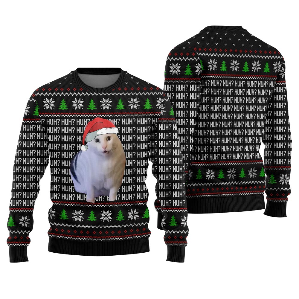 Cat Meme Freak In The Sheet Ugly Christmas Sweater