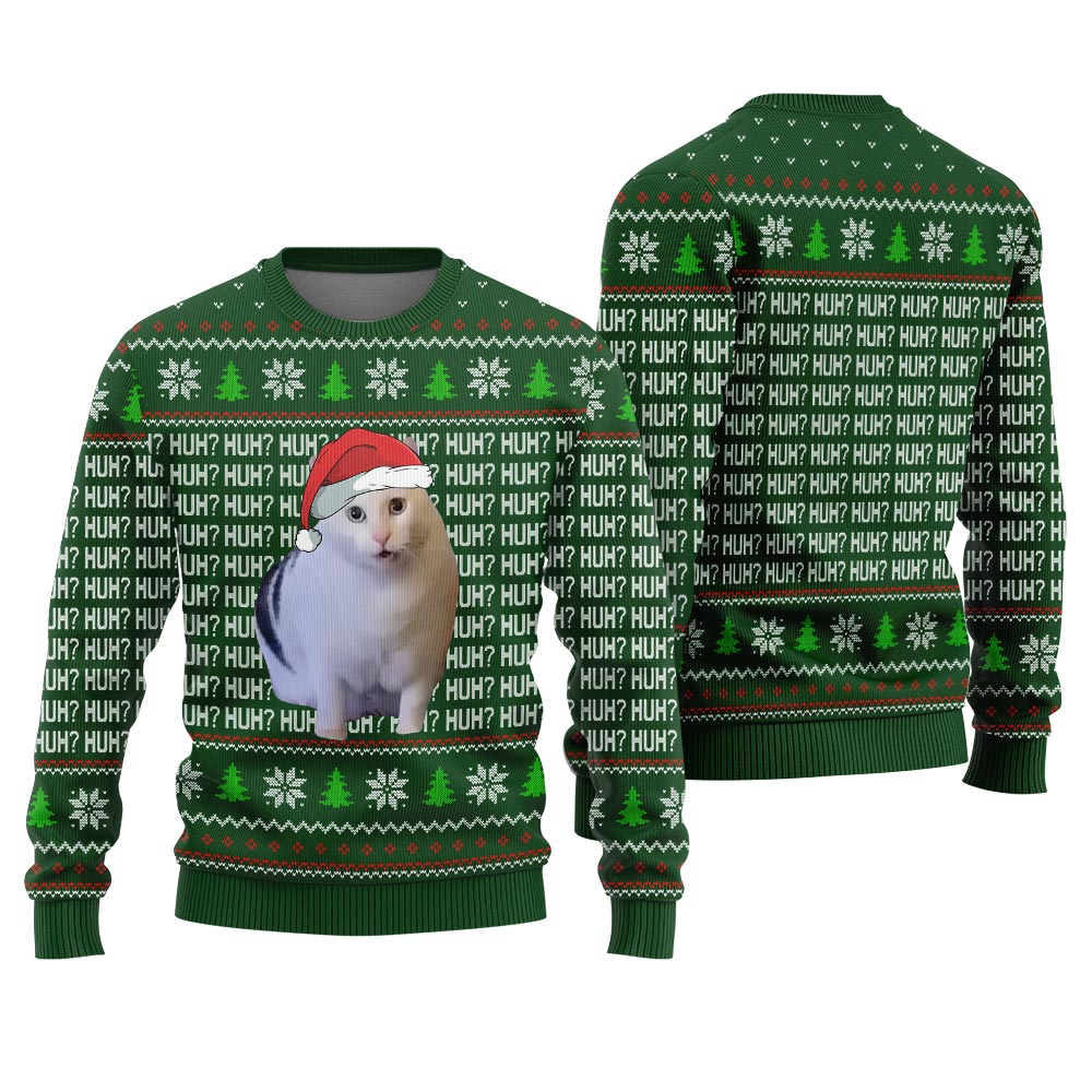 Cat Meme Freak In The Sheet Ugly Christmas Sweater
